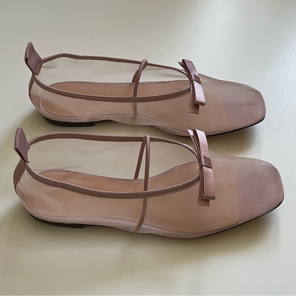 J. Crew Womens Quinn Mary Jane Mesh Ballet Flats in Warm Blush - Size 6 - Picture 6 of 10